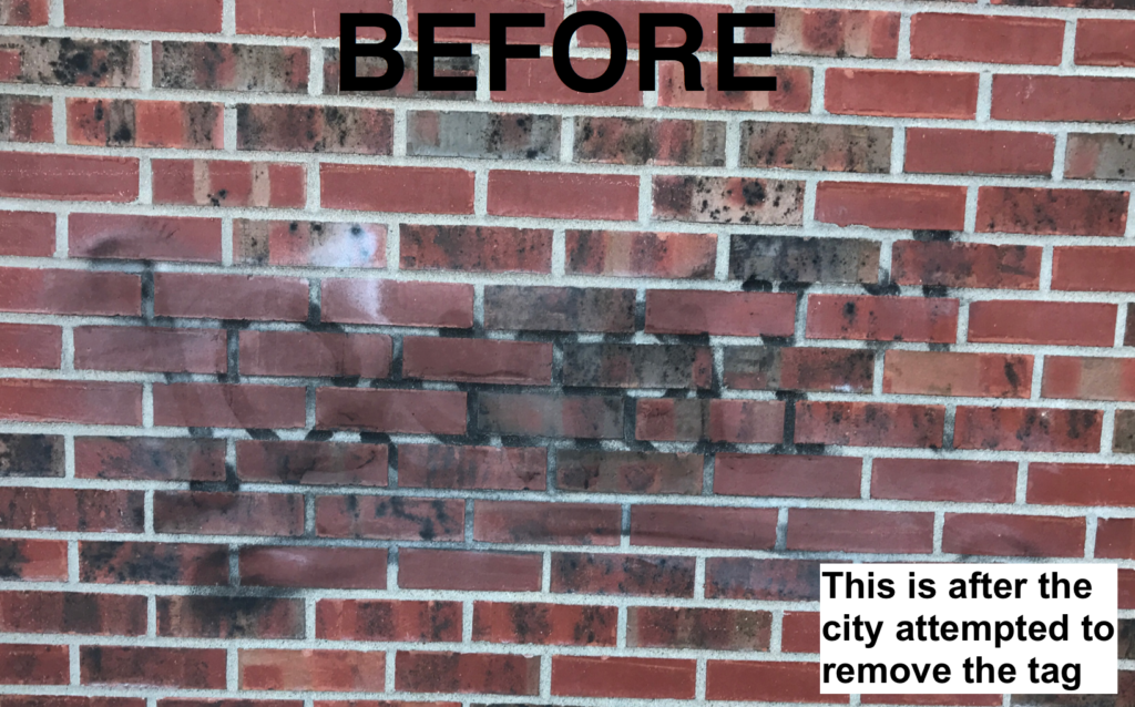 graffiti removal before